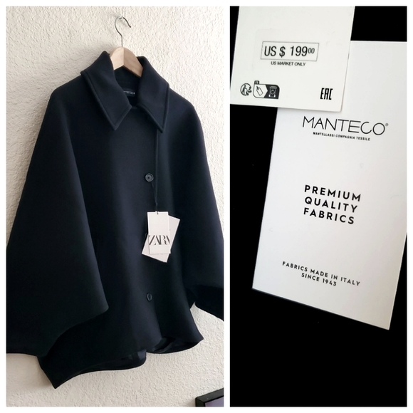 ZARA MANTECO WOOL COAT Black - Picture 17 of 17
